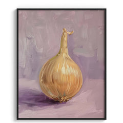 Golden Onion Still Life Wall Art Painting