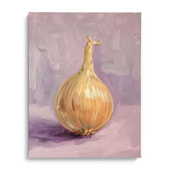 Golden Onion Still Life Wall Art Painting