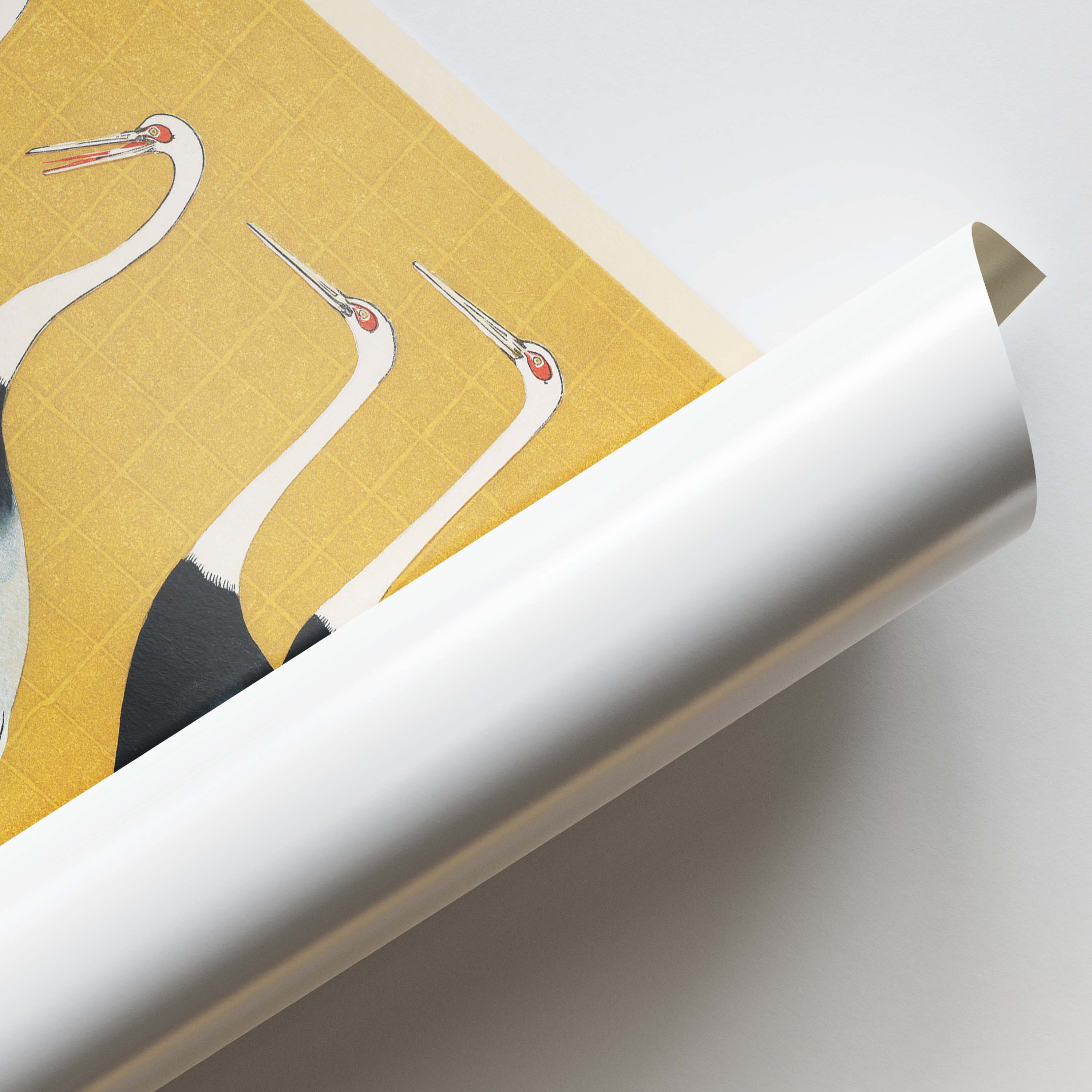 Golden Cranes Japanese Minimal Art