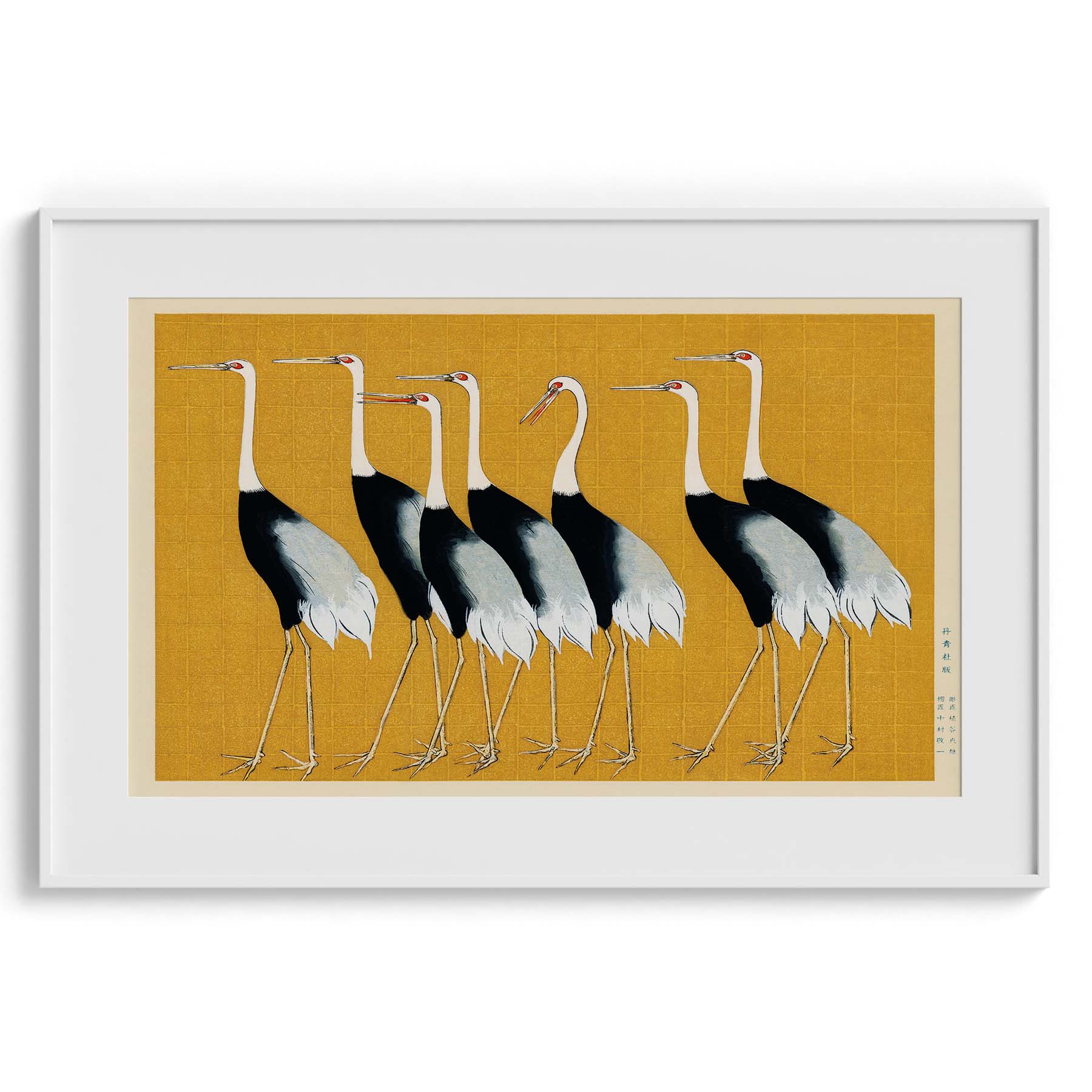Golden Cranes Japanese Minimal Art