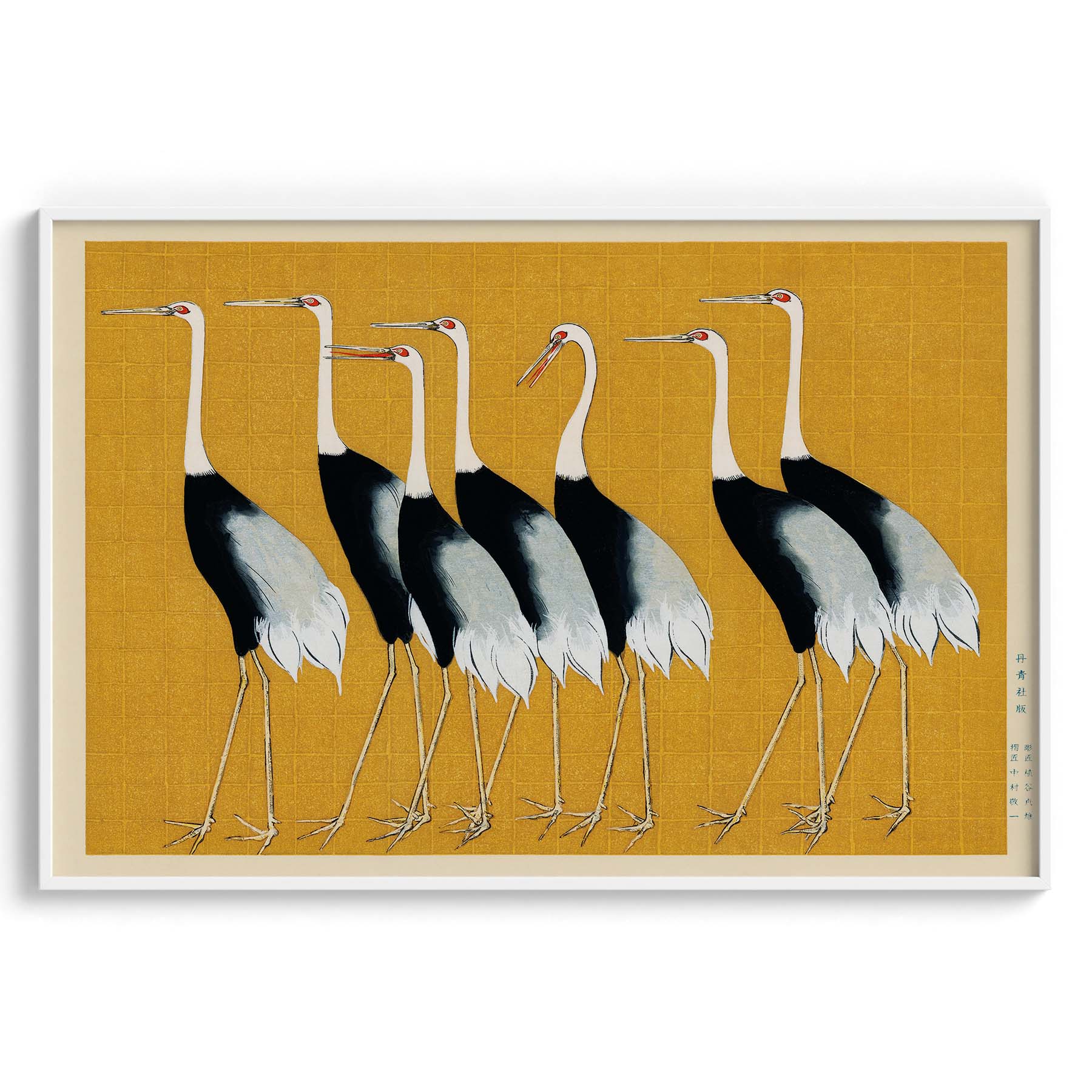 Golden Cranes Japanese Minimal Art