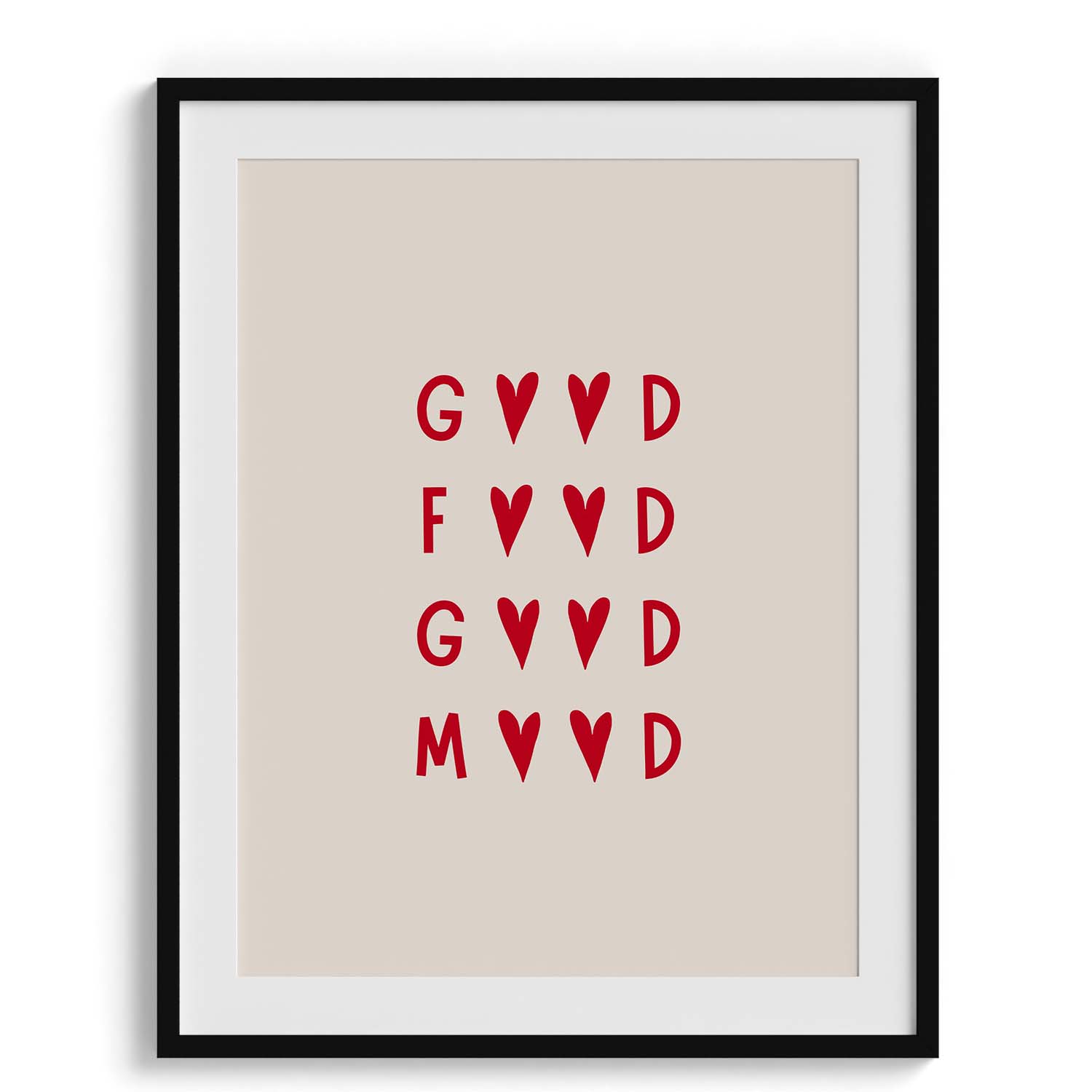 Good Food Good Mood Typography