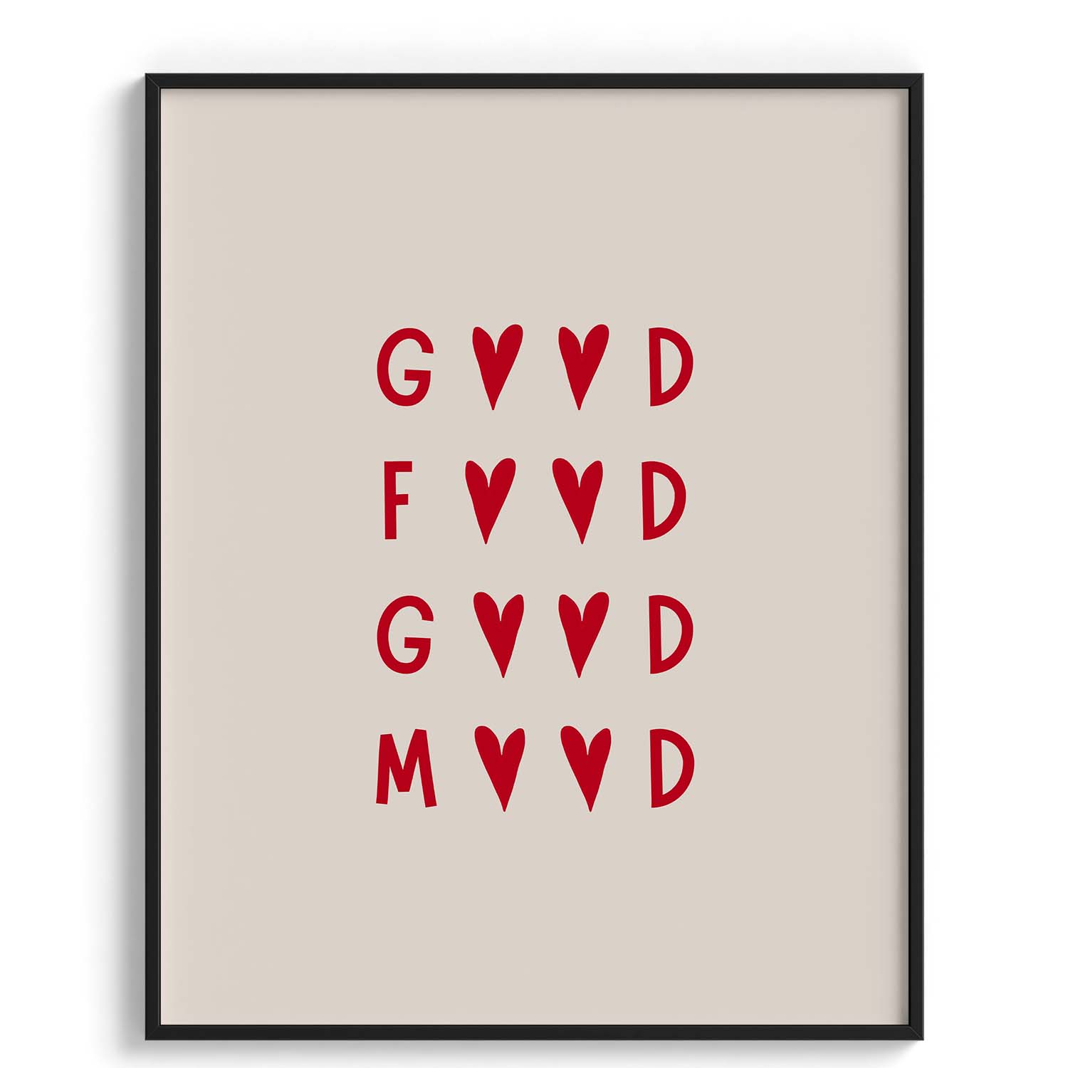 Good Food Good Mood Typography