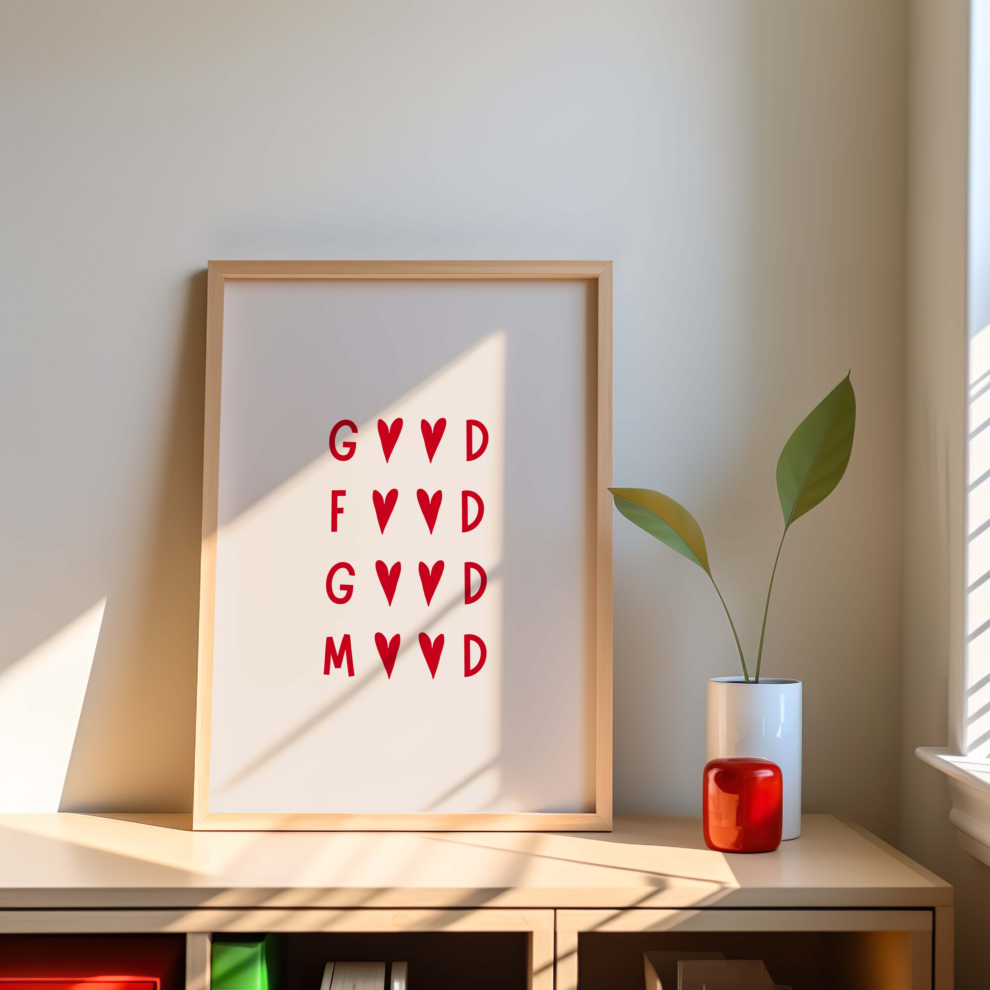 Good Food Good Mood Typography