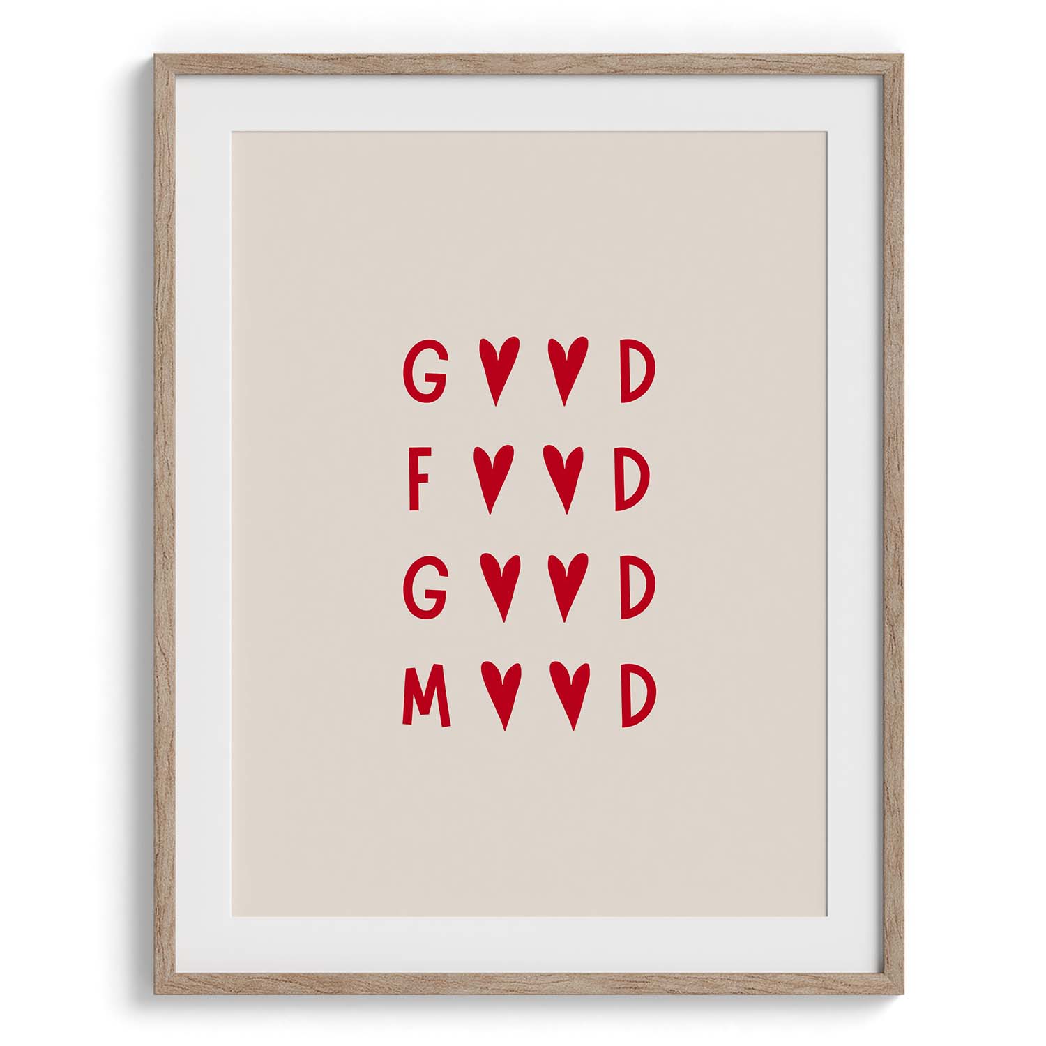 Good Food Good Mood Typography