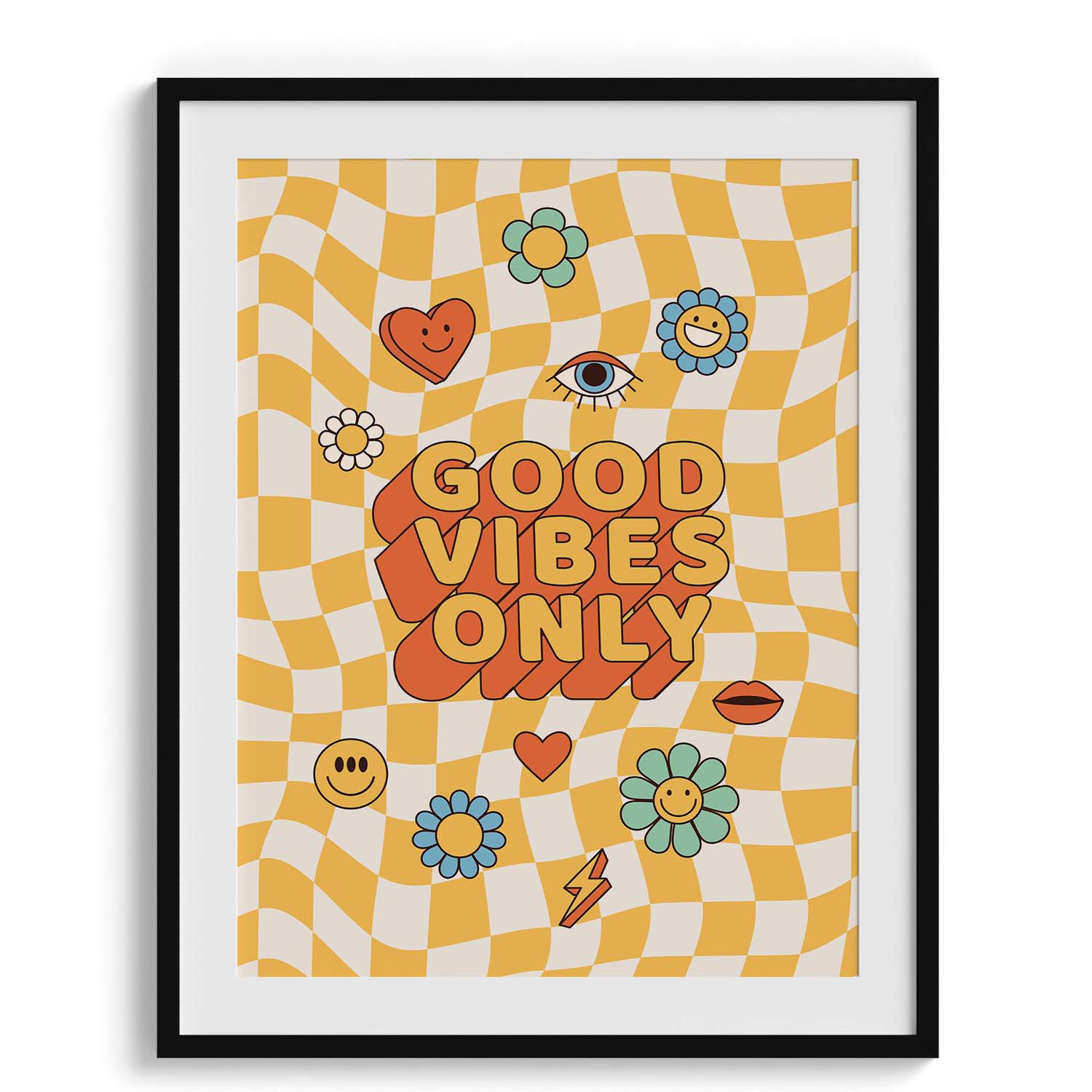 Good Vibes Only Retro Typography