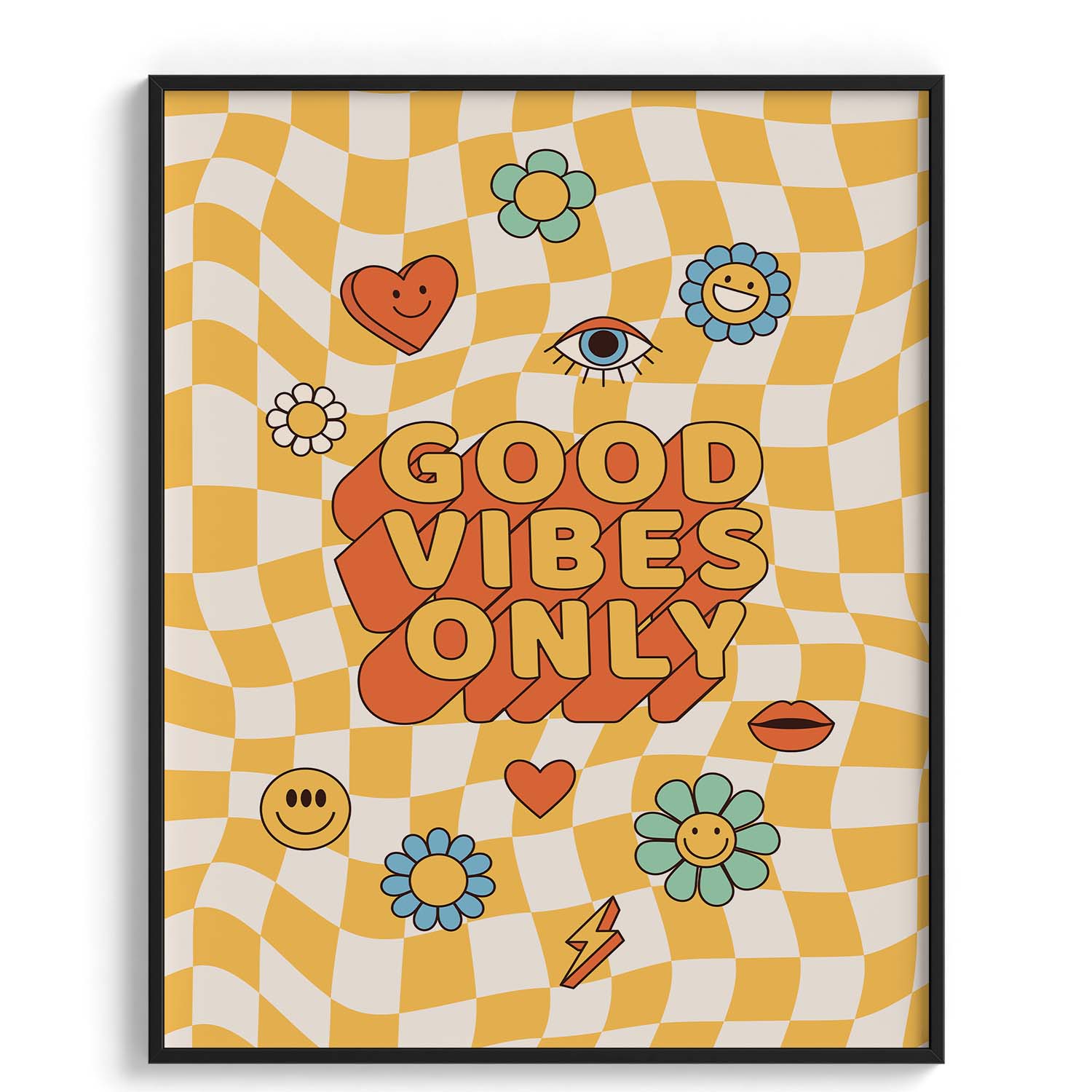 Good Vibes Only Retro Typography