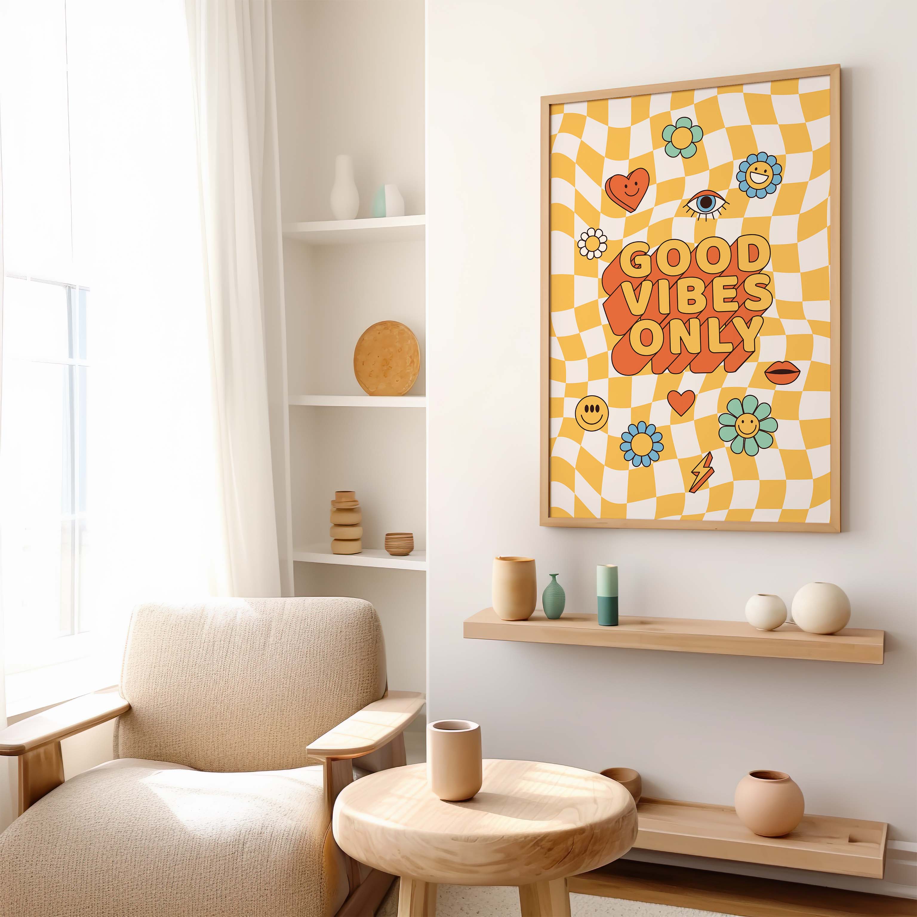 Good Vibes Only Retro Typography