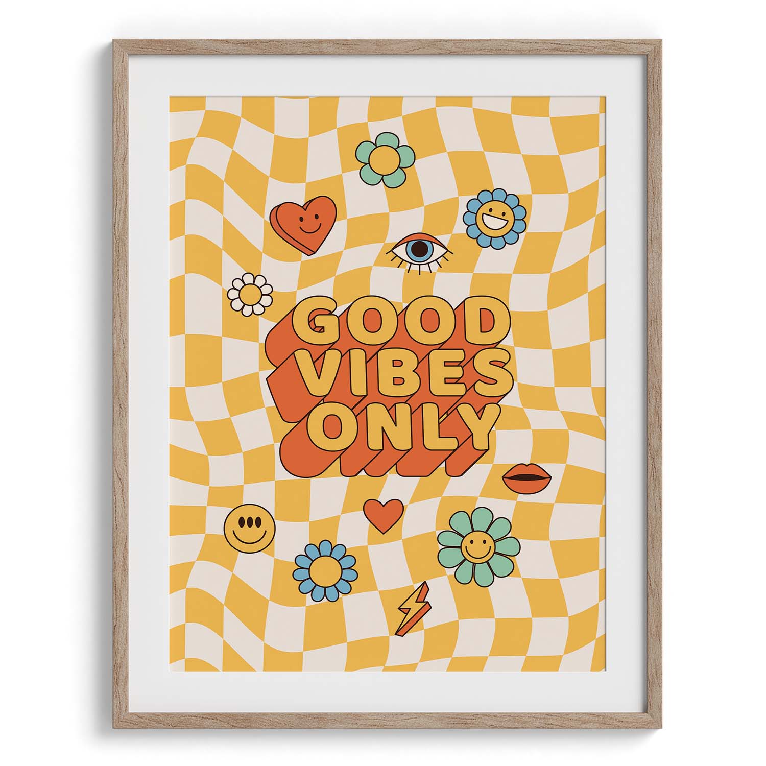 Good Vibes Only Retro Typography
