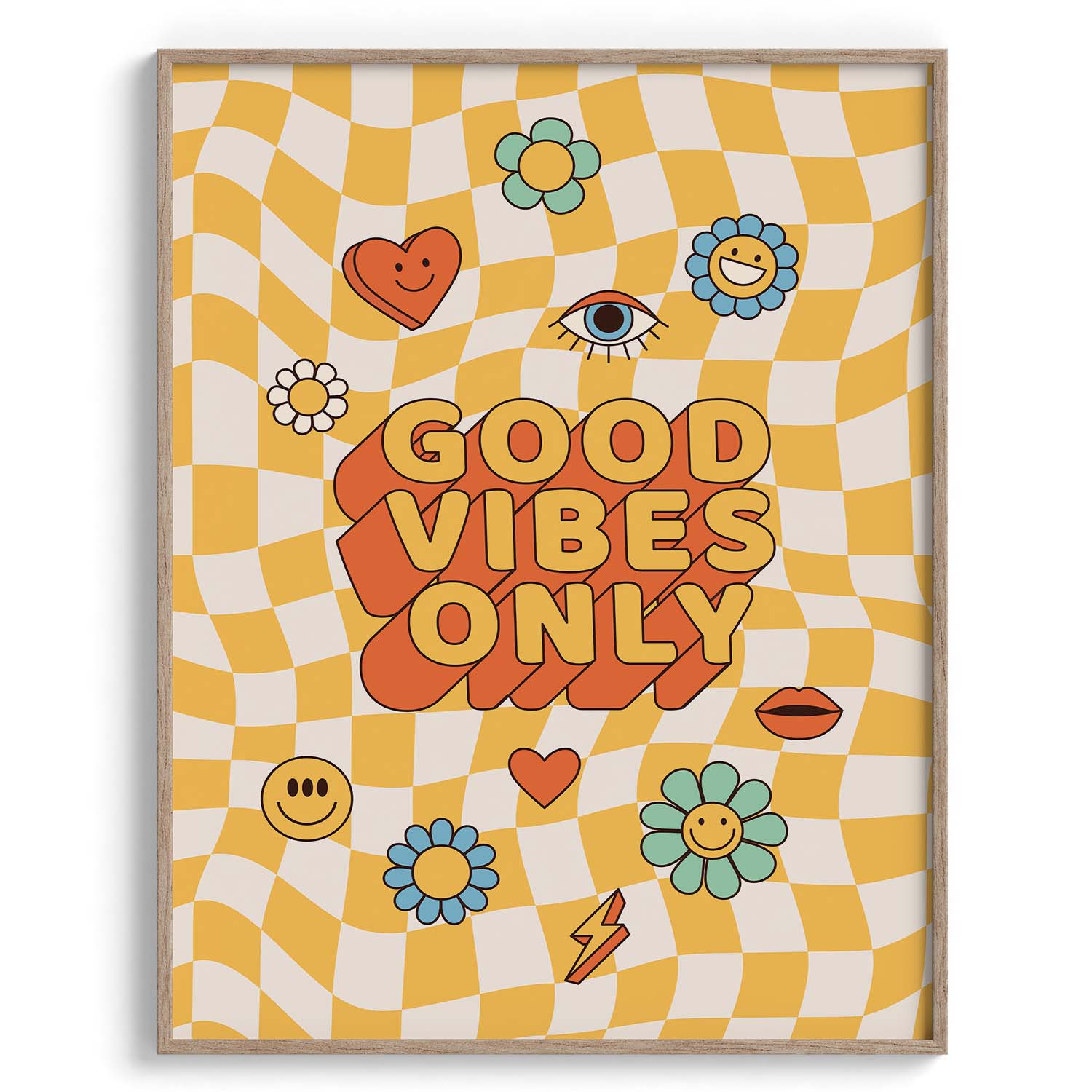 Good Vibes Only Retro Typography