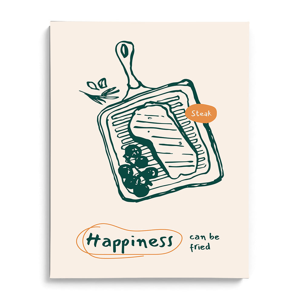 Happiness Can Be Fried Canvas Wall Paintings