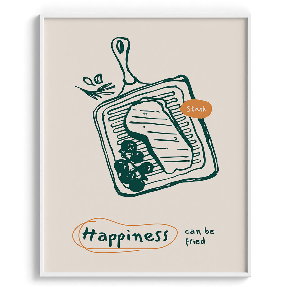 Happiness Can Be Fried Canvas Wall Paintings