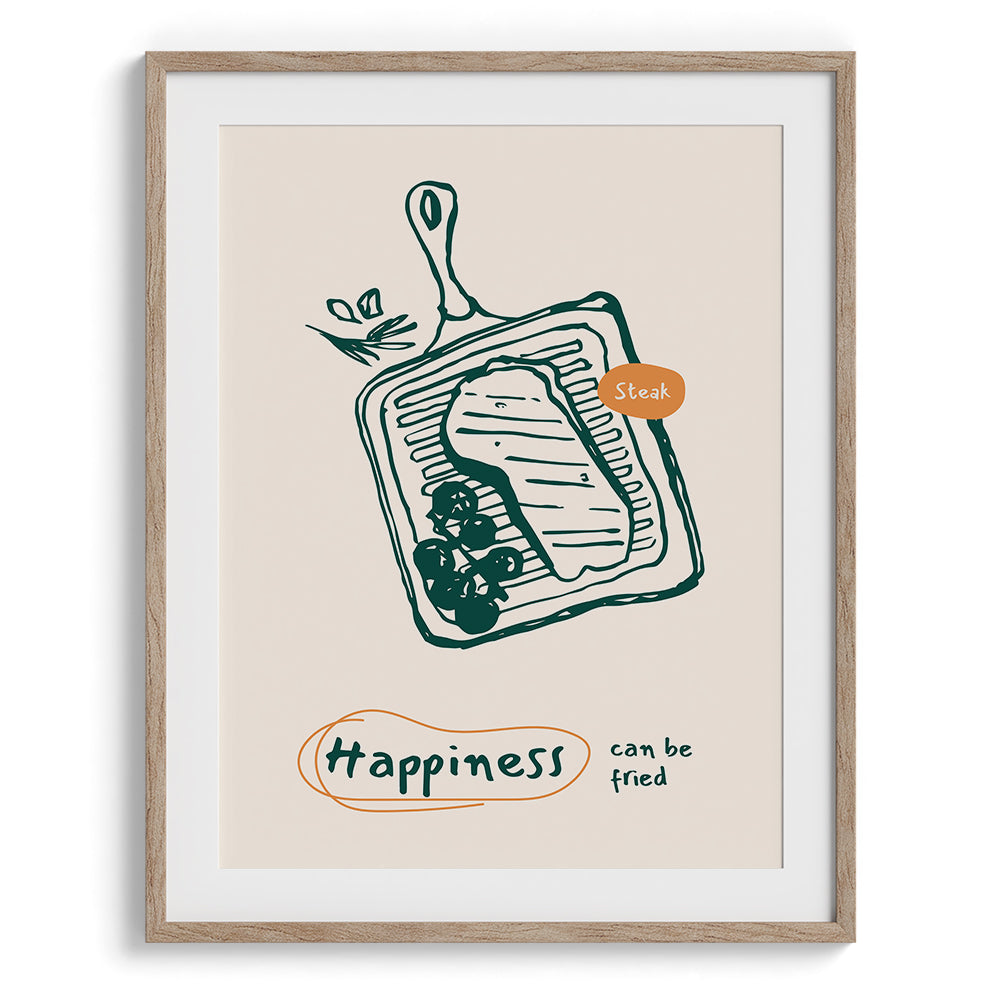 Happiness Can Be Fried Canvas Wall Paintings