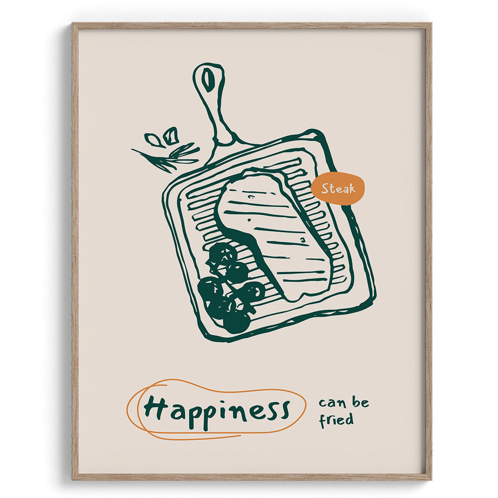 Happiness Can Be Fried Canvas Wall Paintings