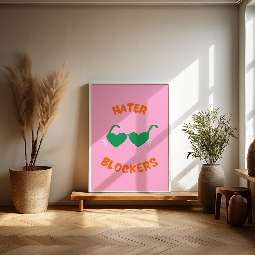 Hater Blockers Heart Shades Poster