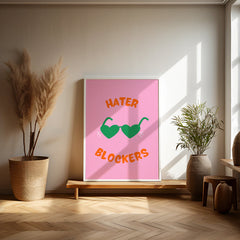 Hater Blockers Heart Shades Poster