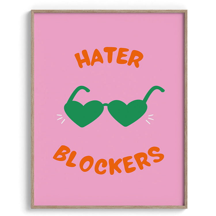 Hater Blockers Heart Shades Poster