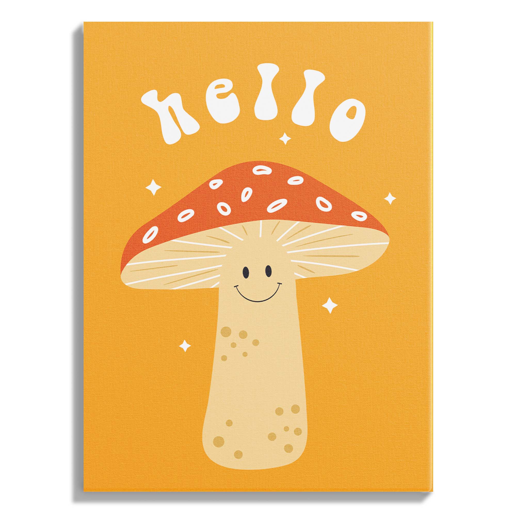 Hello Mushroom Cute Poster