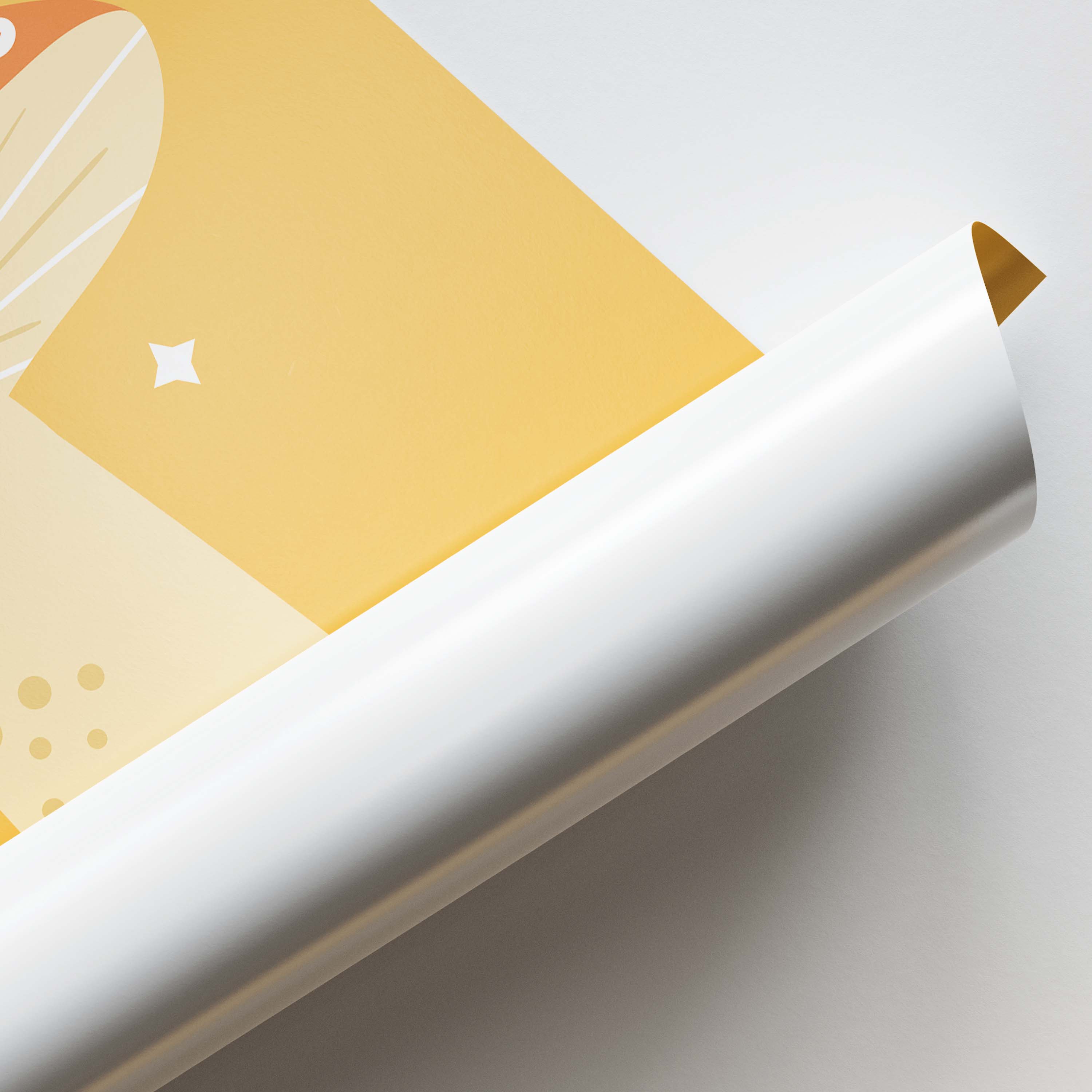 Hello Mushroom Cute Poster