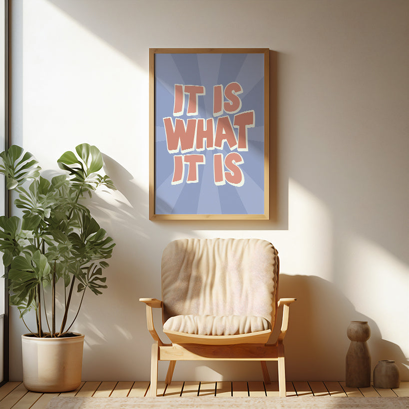 It Is What It Is Typography Poster