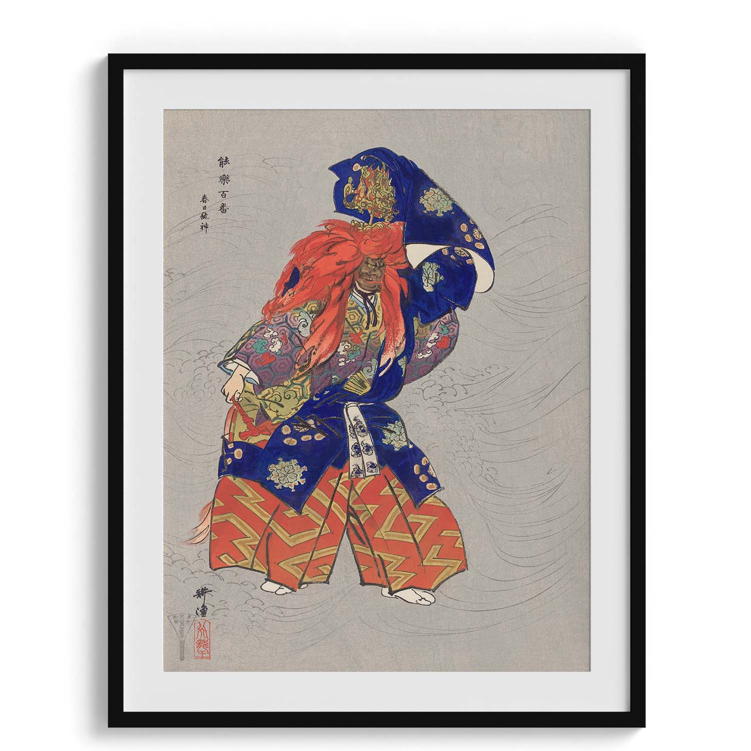 Japanese Kabuki Warrior Print