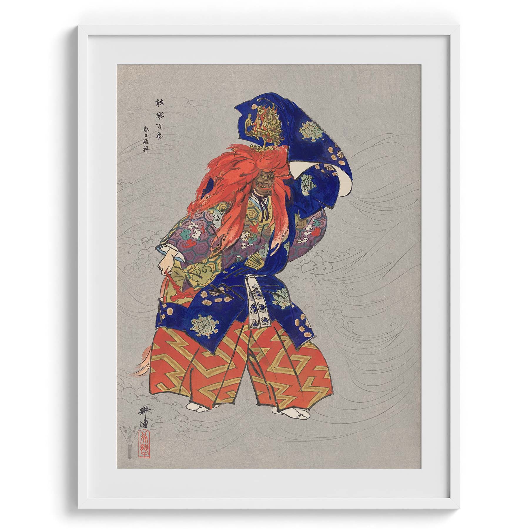 Japanese Kabuki Warrior Print