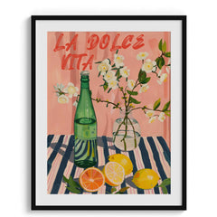 La Dolce Vita Lemon Soda Poster Wall Art Decor