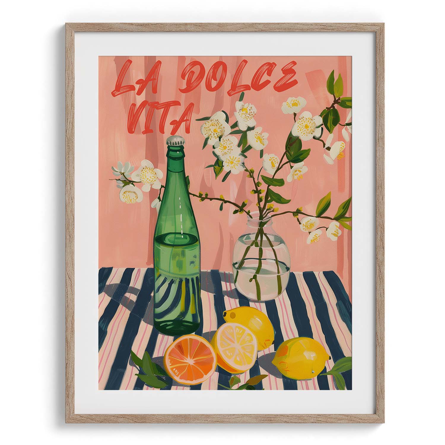 La Dolce Vita Lemon Soda Poster Wall Art Decor