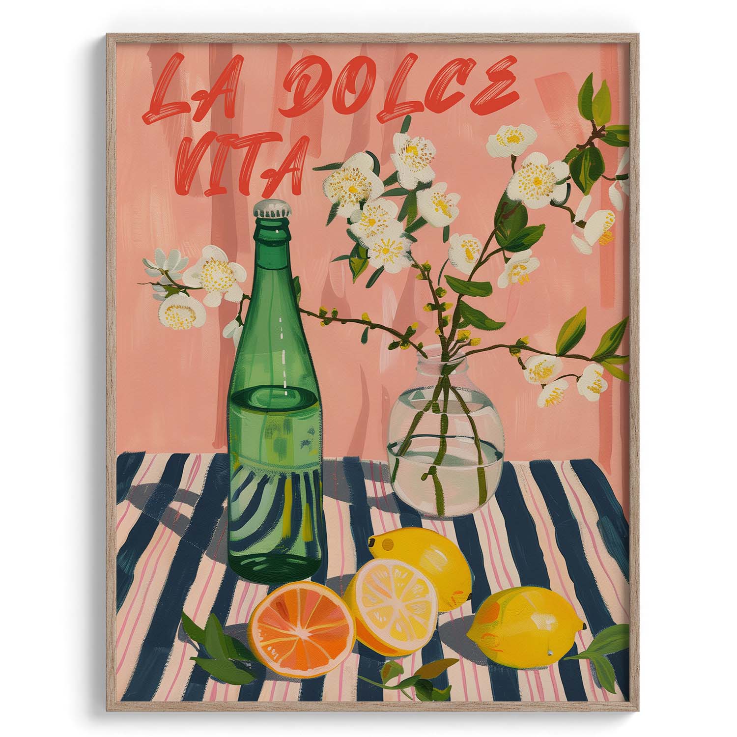 La Dolce Vita Lemon Soda Poster Wall Art Decor