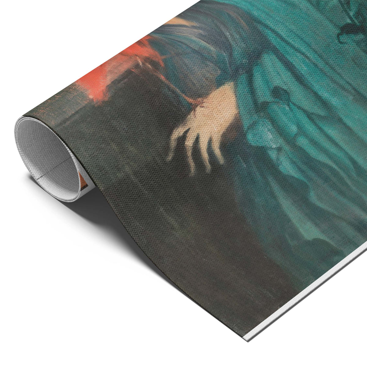 Lady with Scarlet Ibis Birds