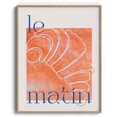 Le Matin Croissant Canvas Wall Art