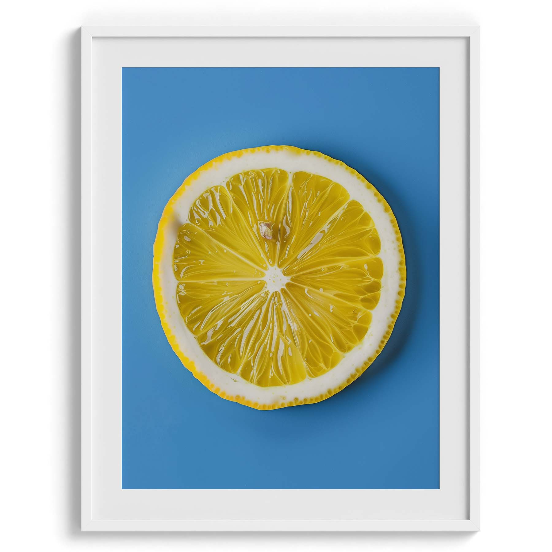 Lemon Slice Minimalist Wall Art Decor