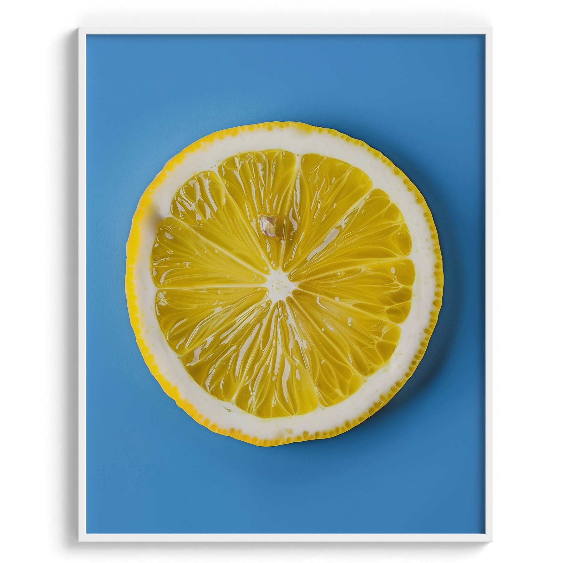 Lemon Slice Minimalist Wall Art Decor