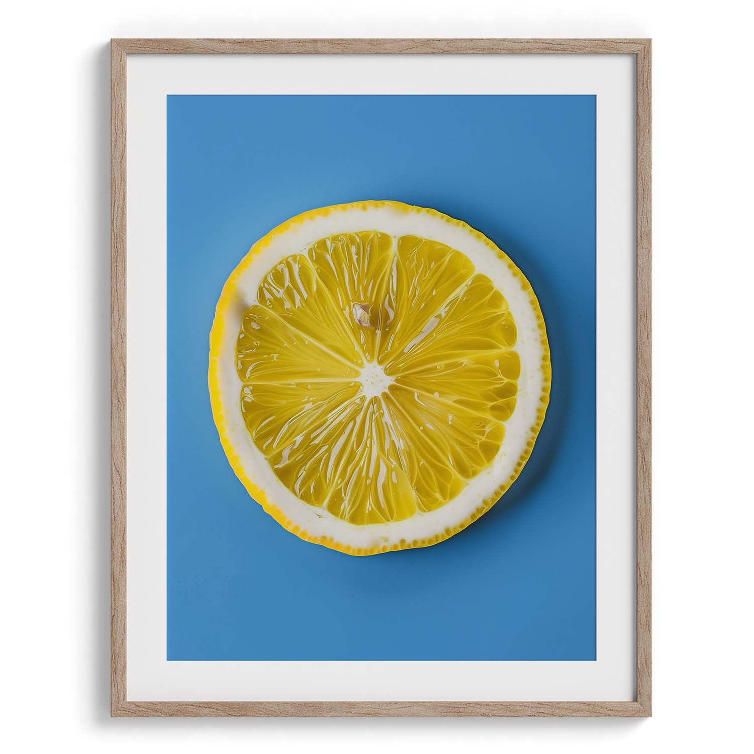 Lemon Slice Minimalist Wall Art Decor