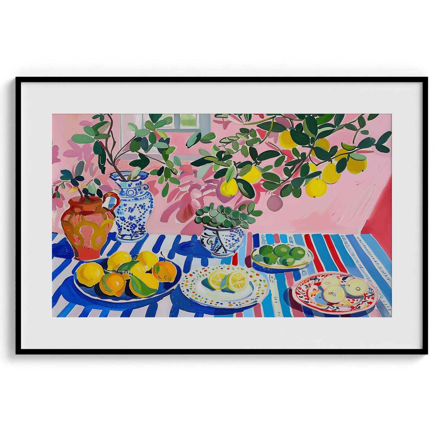 Lemon Garden Harmony Canvas Wall Paintings