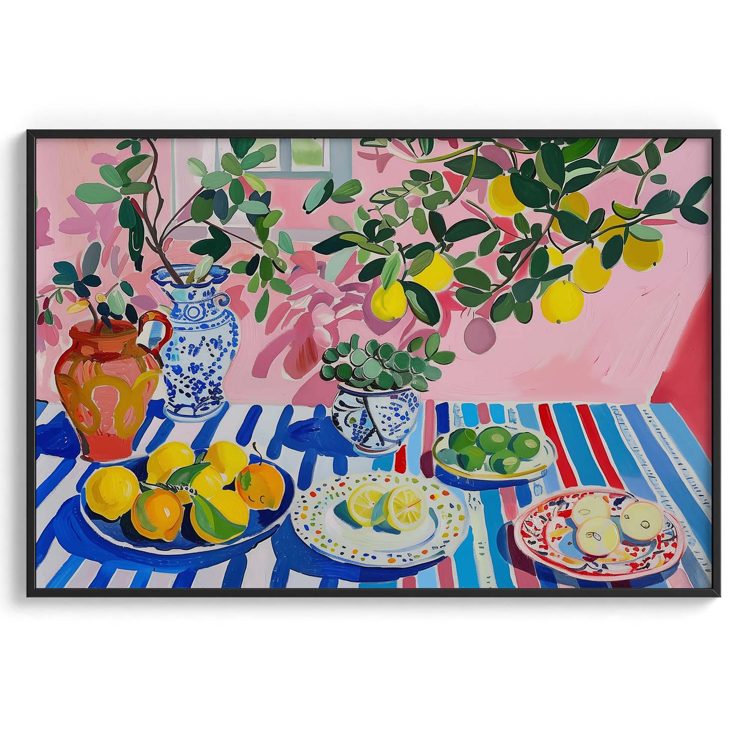 Lemon Garden Harmony Canvas Wall Paintings