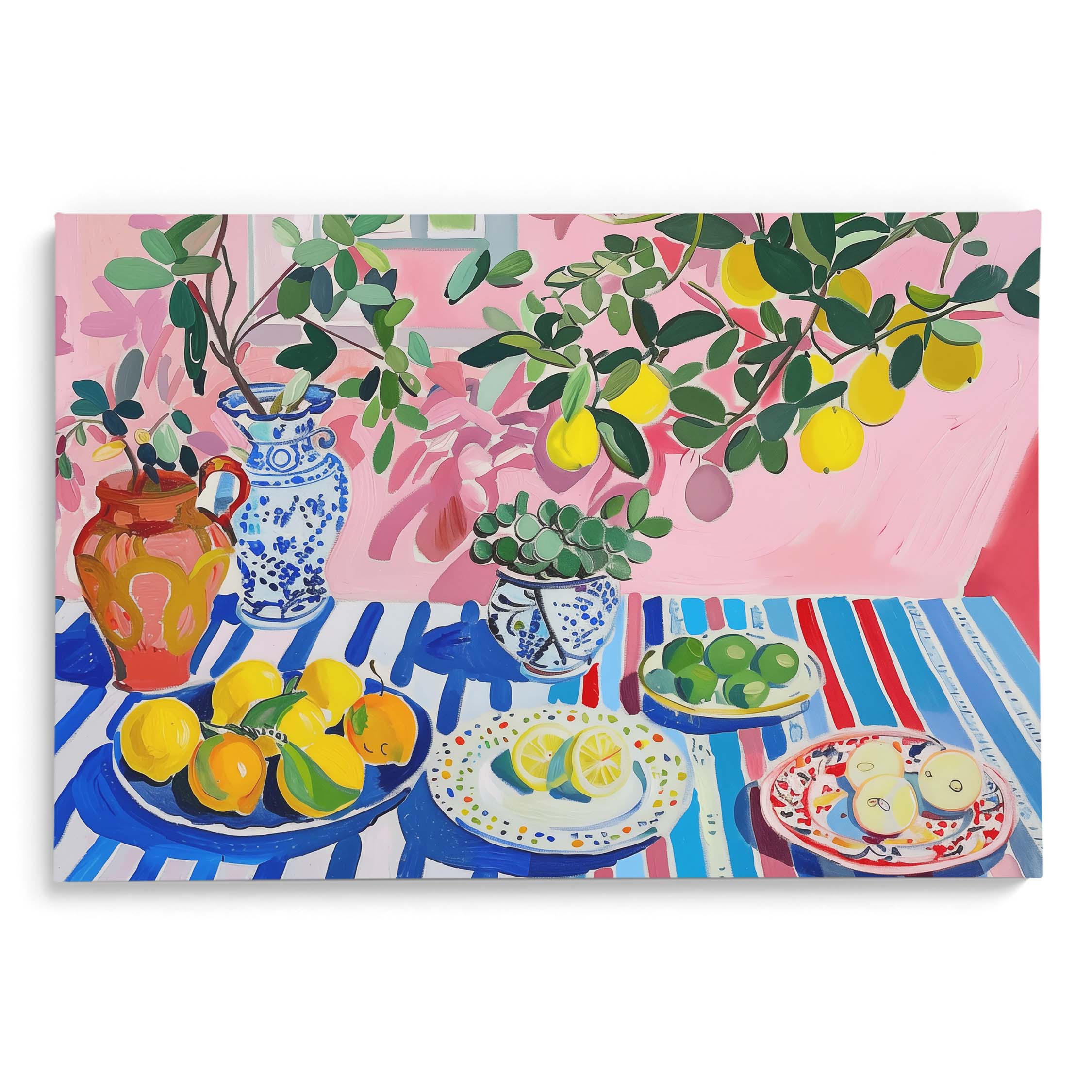 Lemon Garden Harmony Canvas Wall Paintings