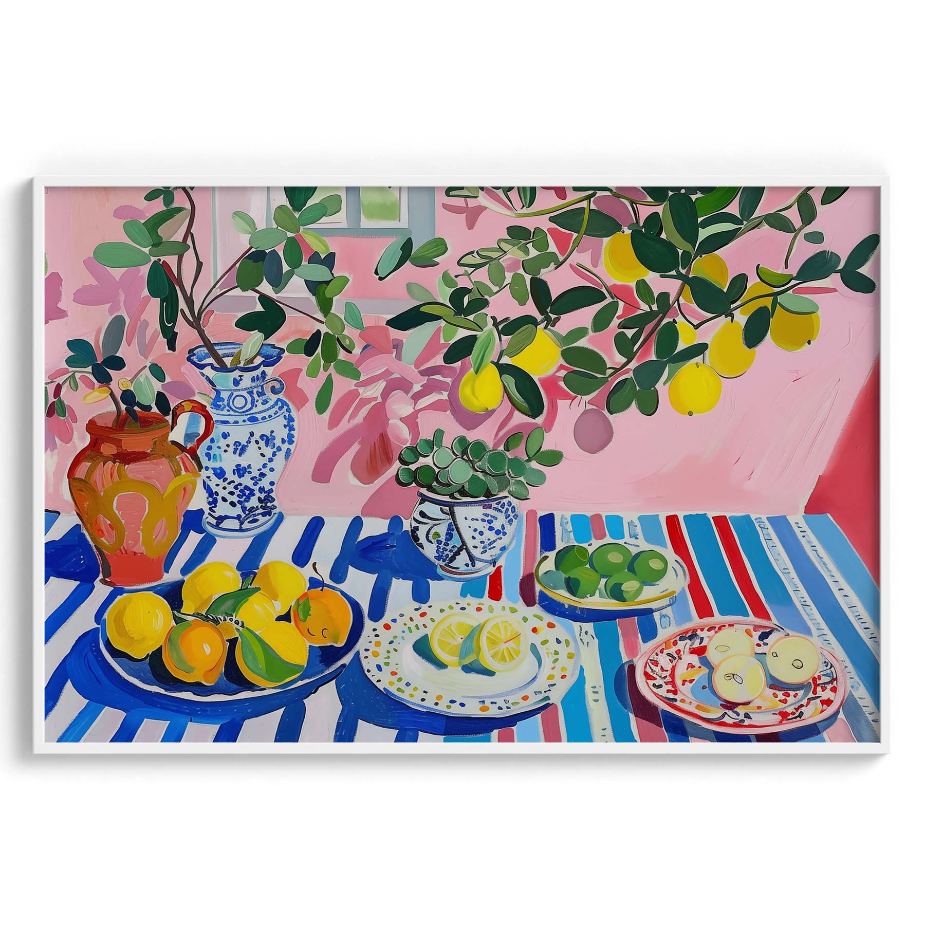 Lemon Garden Harmony Canvas Wall Paintings