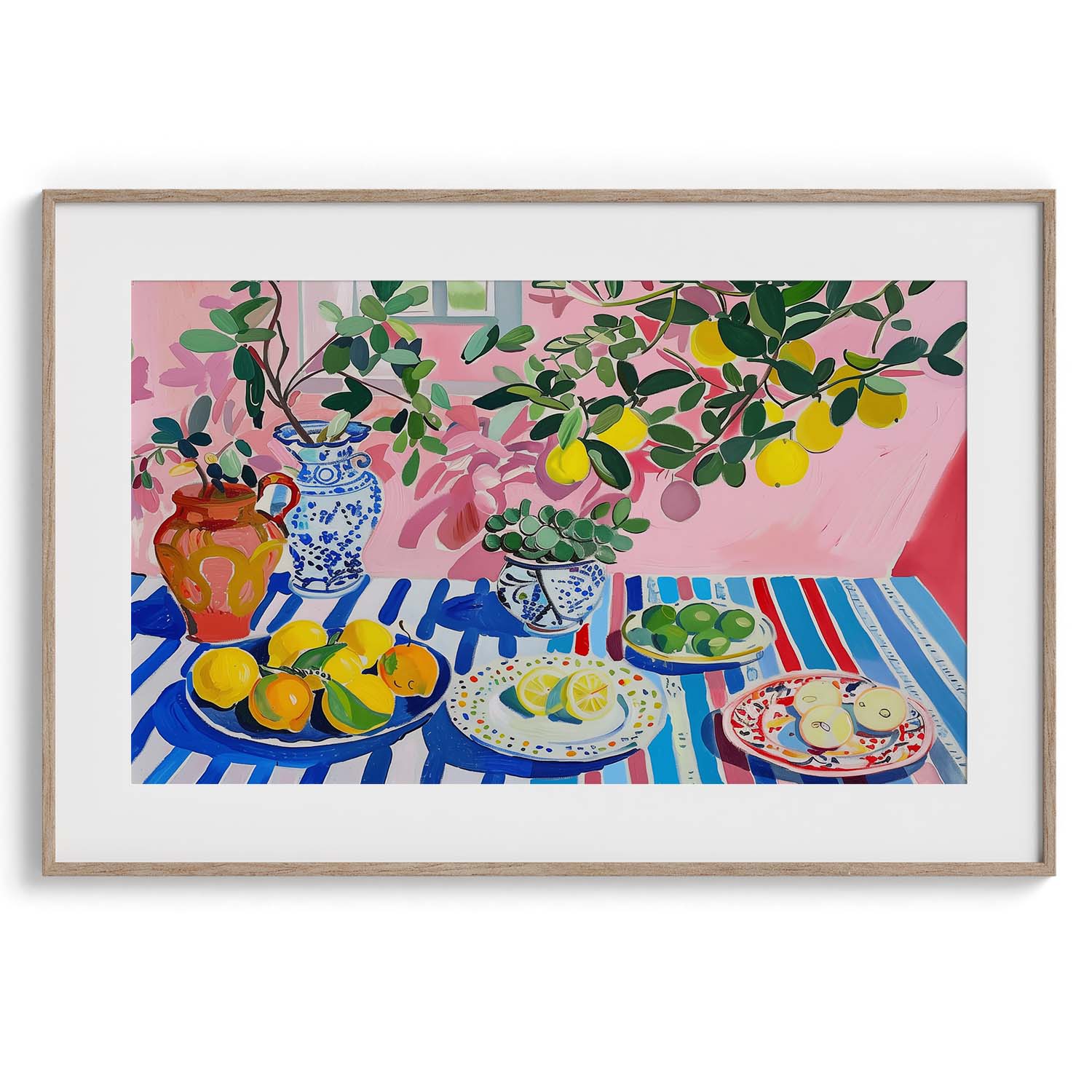 Lemon Garden Harmony Canvas Wall Paintings