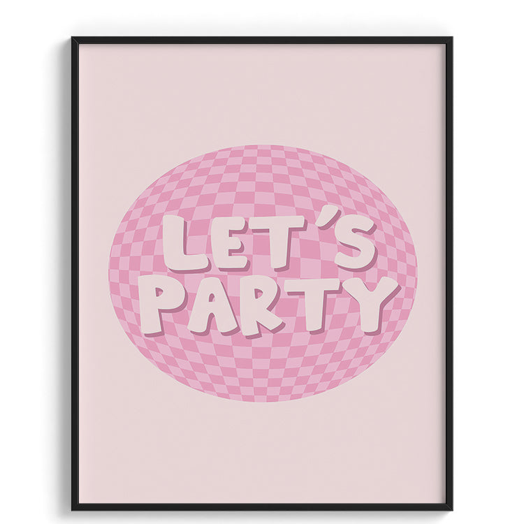 Let’s Party Disco Ball Poster