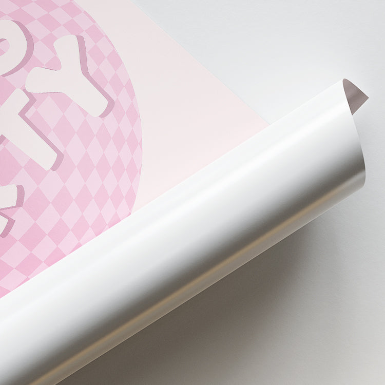 Let’s Party Disco Ball Poster