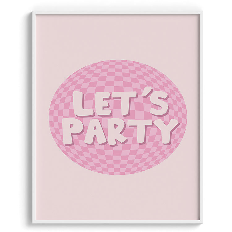Let’s Party Disco Ball Poster