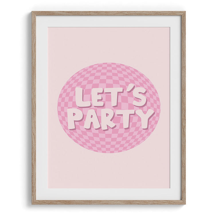 Let’s Party Disco Ball Poster