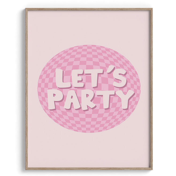 Let’s Party Disco Ball Poster
