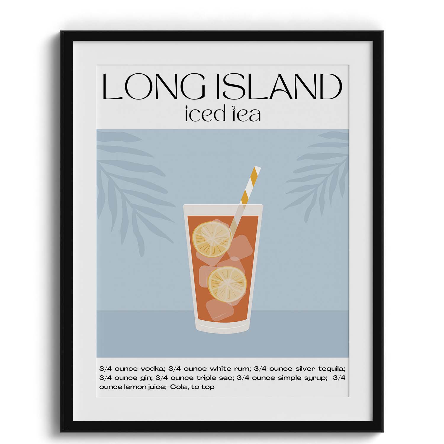 Long Island Iced Tea Wall Painting For Cafe