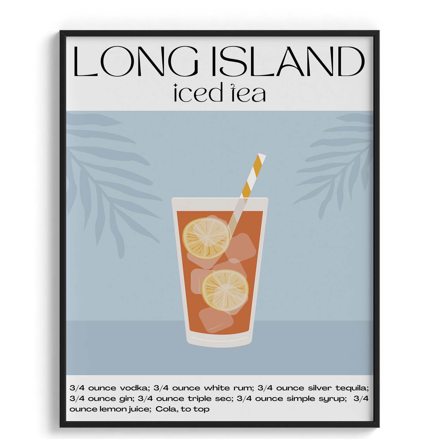 Long Island Iced Tea Wall Painting For Cafe