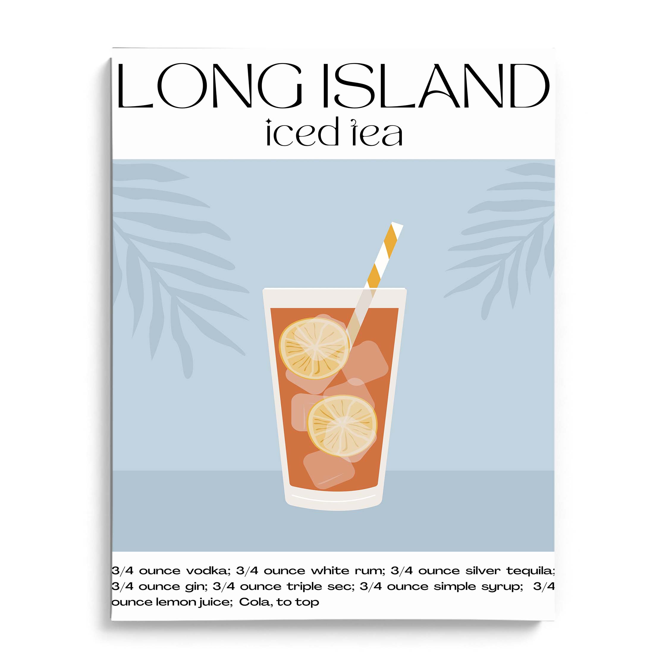 Long Island Iced Tea Wall Painting For Cafe