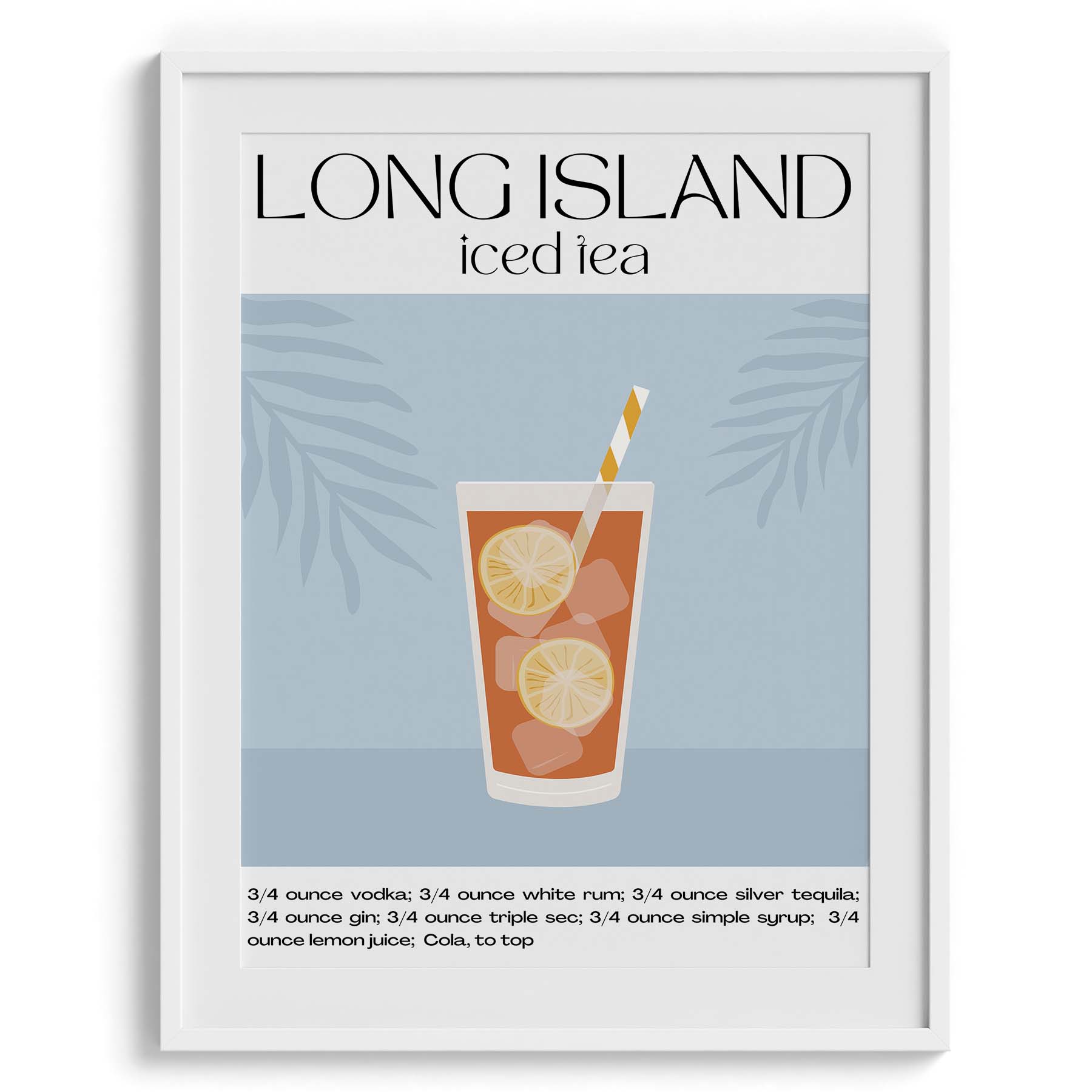 Long Island Iced Tea Wall Painting For Cafe