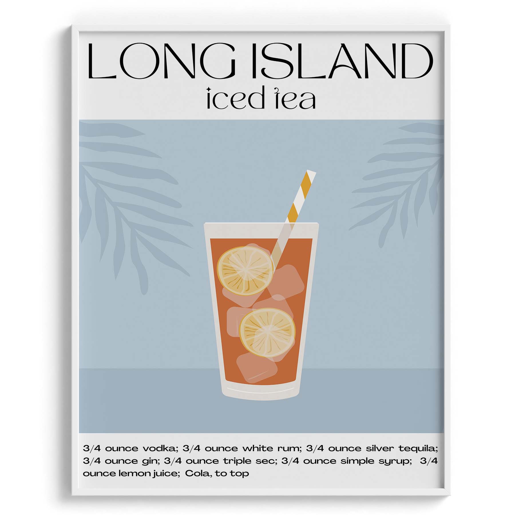 Long Island Iced Tea Wall Painting For Cafe