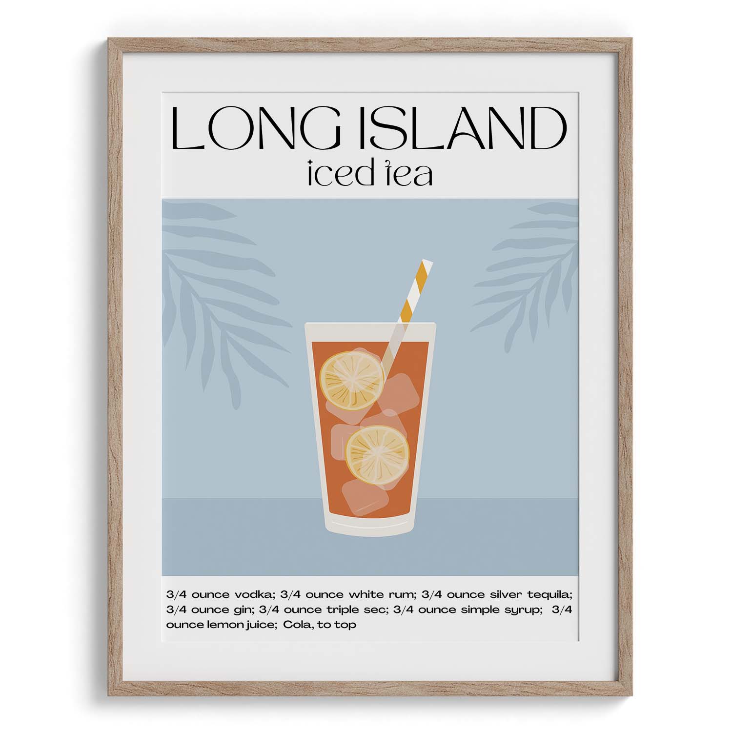 Long Island Iced Tea Wall Painting For Cafe